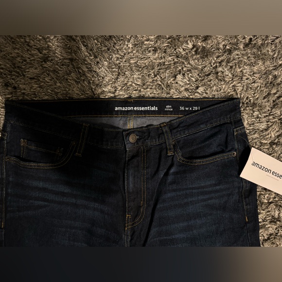 Men’s Amazon Essentials Jeans 36/29 slim NWT - Picture 2 of 3